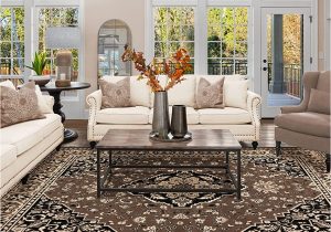 Superior Elegant Glendale Collection area Rug Superior Elegant Glendale Collection area Rug, 8mm Pile Height with Jute Backing, Traditional oriental Rug Design, – Brown, 5′ X 8′ Rug