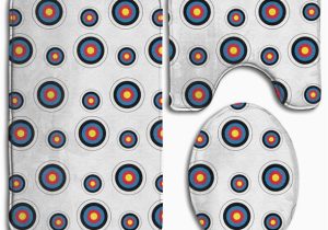 Target Contour Bath Rug Chaplle Archery Target Colorado Circular 3 Piece Bathroom Rugs Set Bath Rug Contour Mat and toilet Lid Cover