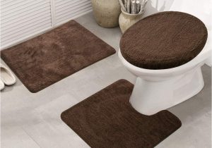 Target Contour Bath Rug Mifxin Bathroom Rug Set 3 Piece Non-slip soft Absorbent Bath Mats solid Color Floor Mat U-shaped Contour toilet Mat toilet Lid Cover for Tub Shower & …