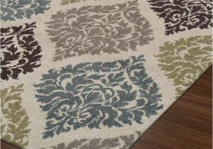 Teal and Brown area Rug 8×10 Modern Contemporary Rug 8×10 8 2"x10 Ivory Teal