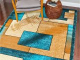 Teal and Brown area Rug Walmart 1657 Turquoise