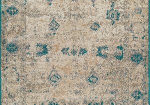 Teal and Ivory area Rugs Godoy Teal Ivory area Rug