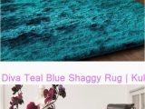 Teal Blue Shaggy Rug Diva Teal Blue Shaggy Rug