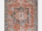 Terracotta and Blue Rug Amelie Rug