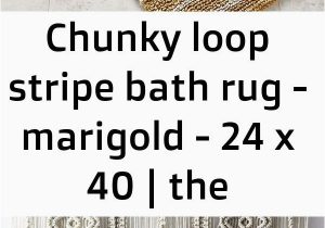 The Company Store Bath Rugs Chunky Loop Stripe Bath Rug Marigold at the Pany Store