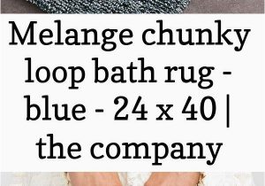 The Company Store Bath Rugs Melange Chunky Loop Bath Rug Blue at the Pany Store