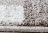 Thick Pile Wool area Rugs Living Room Rug, Short Pile Rug, Modern Checkered Pattern, soft Pile, Beige Cream