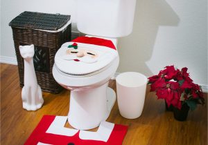 Toilet Seat Cover and Rug Bathroom Set Amazon Santa toilet Seat Cover and Rug Set Bathroom