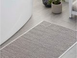 Toledo Stripe Bath Rug Two tone Looped Bath Mat 50 X 80 Cm