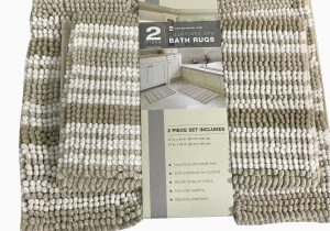 Town and Country Living Cushioned Spa Bath Rugs town Country Living 2 Piece Cushioned Spa Bath Rugs Set 2134 and 1724 In Brown