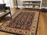 Traditional area Rugs for Living Room Large area Rug 8×11 oriental Rugs Black Persian Rug for Living …