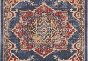 Traditional Blue area Rugs Dulin Blue Rust Red area Rug