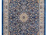 Traditional Blue area Rugs Golz Traditional Blue Brown area Rug