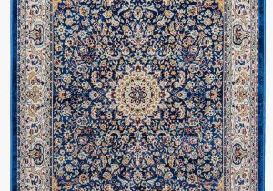 Traditional Blue area Rugs Golz Traditional Blue Brown area Rug
