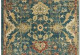 Traditional Blue area Rugs Nourison Traditional Antique Trq02 Teal Blue area Rug