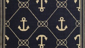 Tributary Indoor Outdoor area Rug Tributary 6004 42 Tributary Anchor Navy Ivory Rug