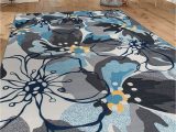 Turquoise and Brown area Rug 8×10 Modern Floral Non Slip Non Skid area Rug 8 X 10 7 10" X 10 Gray Blue
