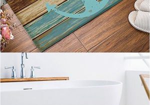 Turquoise and Brown Bathroom Rugs Homecreator Bathroom Rug Vintage Retro Nautical Anchor