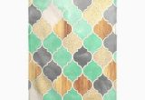 Turquoise Bath towels and Rugs Textured Moroccan Pattern Bath towel