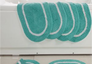 Turquoise Bath towels and Rugs Turquoise Plush Bath Rug Set Of Six