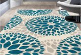 Turquoise Blue area Rugs Floral Gray/grey Turquoise Blue area Rug