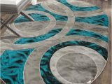 Turquoise Blue area Rugs Mda Rugs Seville 5 X 8 Turquoise/grey Oval Indoor Abstract area …