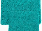 Turquoise Color Bathroom Rugs Shag Turquoise Bath Mat Set 2 Pc Memory Foam Plush