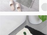 Ultra Thin Bath Rug Super soft Flocking Bath Mat Home Bathroom Door Mat Decoration Absorbent Non Slip Bathroom Foot Mat Bath Rug Doormat