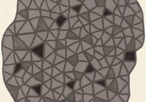 Unique Shaped Bath Rugs Modernrugs Odd Shaped Geometric Triangles Black Gray