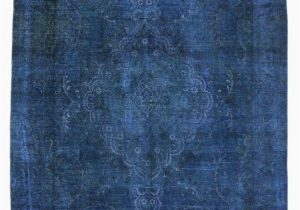 Vintage Blue Persian Rug Distressed Blue Overdyed Vintage Persian Rug Blue Persian