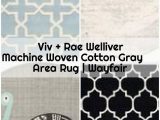 Viv and Rae area Rugs Viv Rae Welliver Machine Woven Cotton Gray area Rug
