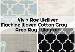 Viv and Rae area Rugs Viv Rae Welliver Machine Woven Cotton Gray area Rug
