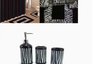 Walmart Bathroom Rugs and towels 19 Piece Bath Accessory Set Black Zebra Animal Print Bath Rug Set Black Zebra Shower Curtain & Accessories Walmart