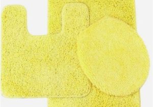 Walmart Yellow Bath Rugs 3-pc #6 Yellow Embroidery Design Bathroom Bath Mat Set Includes, 1 Contour Mat, 1 Lid toilet Cover, 1 Bath Mat Ultra Absorbent with Anti-slip Backings