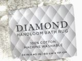 Wamsutta Bath Rug 24 X 40 Diamond Handloom Bath Rug Cotton In White 24 In X 40 In