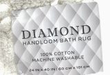 Wamsutta Ultimate Plush Bath Rug Diamond Handloom Bath Rug Cotton In White 24 In X 40 In