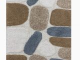 Washable Bathroom Runner Rugs Cotton Pebbles Cotton Bath Runner 24×60 Bath Rug soft Absorbent Machine Washable Grey Beige Bath Rugs Runner Rugs Runner for Living