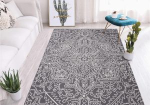 Washable Living Room area Rugs Linromia Boho Decor area Rug – 3’x5′ Machine Washable Grey Rug Woven Double Sided Accent Rug Entry Throw Carpet for Living Room Bedroom Bathroom …