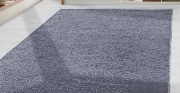 Washable Non Slip area Rugs soft Living Room Carpet, Washable, Non-slip, Tendrils, Motif, Anthracite