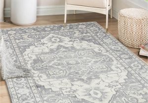 Washable Rubber Backed area Rugs Stain Resistant Washable area Rugs Rubber Backing- No Crease Printed Persian Rug – Bedroom Kitchen Living & Dining Room Carpet Mat – Vintage Floor …