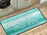 Washing area Rug at Laundromat Teal Turquoise Laundry Room Rug Washing Machine Room Runner Mats Non Slip Farmhouse Carpet Laundry Decor area Rugs 39 X 20 Inch