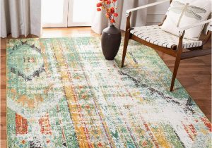 Wayfair area Rugs 3 X 5 Vespero Abstract Machine Made Rectangle 3′ X 5′ area Rug In Green/white/yellow