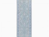 Wayfair Bathroom Rug Runner E Of A Kind Hand Knotted 2010s Oushak Blue Gray 2 8" X 9 8" Runner Wool area Rug