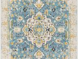 Wayfair Blue and Yellow Rug Leaver oriental Light Blue Yellow area Rug