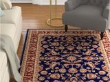 Wayfair Navy Blue area Rugs Clarence oriental Navy Blue/red area Rug