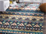 Wayne Moroccan Tribal Blue Beige area Rug Safavieh aspen Collection 3′ X 5′ Blue / Red Apn137a Handmade Boho Braided Tassel Wool area Rug