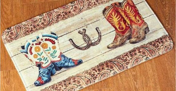 Western Bathroom Rug Sets Cowboy Boot Bath Rug Country Western Cushioned Design