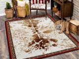 Western themed area Rugs for Sale Cowhide Spotted Vaquero Western Rugs