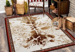 Western themed area Rugs for Sale Cowhide Spotted Vaquero Western Rugs