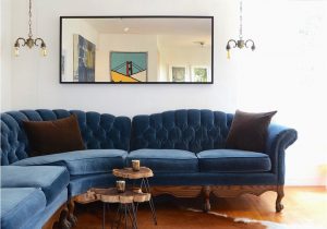 What Color Rug with Blue Couch 25 Stunning Living Rooms with Blue Velvet sofas